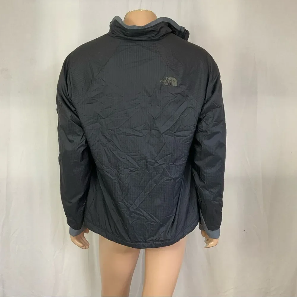 The North Face Hyvent Black Grey Full Zip Long Sleeve Jacket L